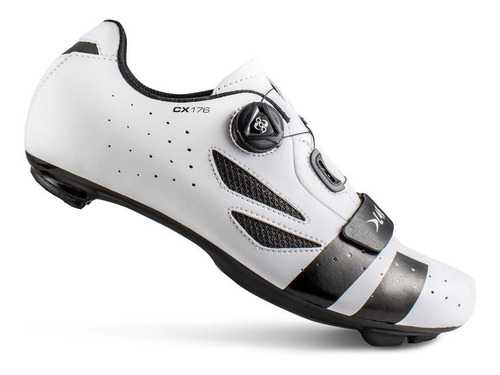 Zapatos Ciclismo Ruta Lake Cx176 Blanco Negro Sistema Boa 