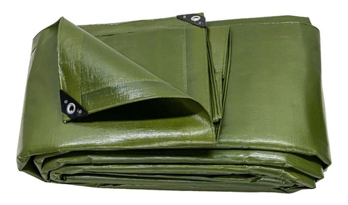 Lona Uso Rudo Truper® Impermeable, Verde Olivo 6x9 M, 16378