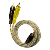Cable Rca 1plug3.5mm 90cm Audiobahn Arca090f Puntas Doradas