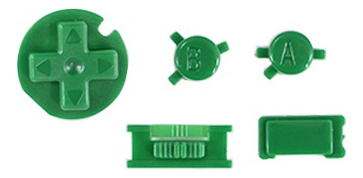 Botones Color Verde Solido Para Game Boy Color (gbc)