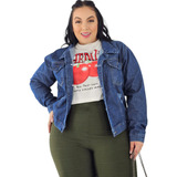 Blusa De Frio Feminina Jaqueta Jeans Plus Size G1 A G4