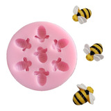 Molde Silicona Abejas Repostería Porcelana