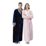 Camisón Hombre Mujer Pijama Pareja Franela Engrosada 1