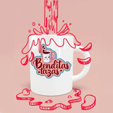 Taza Magica Unicornios  Regalo Personalizada Modelo 7