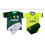 2 Kit Conjunto Infantil Do Palmeiras Verde Novo