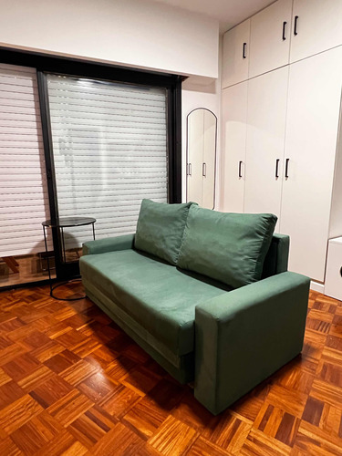 Sillón Sofá Cama 2 Plazas Alta Densidad Pana  Colegiales