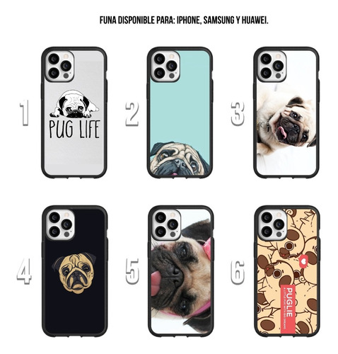 Funda Case Uso Rudo Pug Mica Cristal Regalo