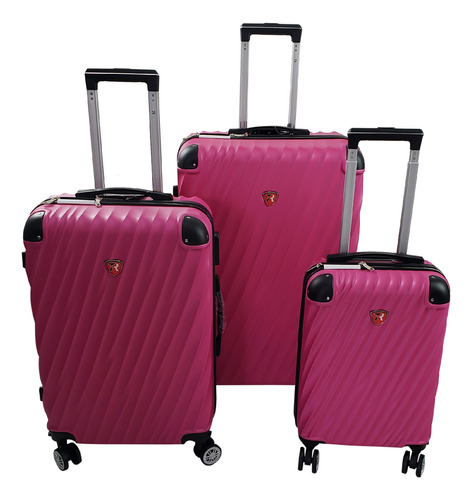 Set 3 Maletas De Viaje Travel Republic Trgrl-fiu4 Rosa Color Rosa Chicle Lisa