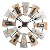 Mode Home Reloj De Pared Grande De Granja De 24 Pulgadas, Re