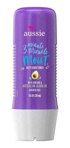Máscara Aussie 3 Minute Miracle Moist Hidratação 236ml