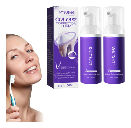 2×kit De Espuma Limpiadora Dental Con Corrección De Color A