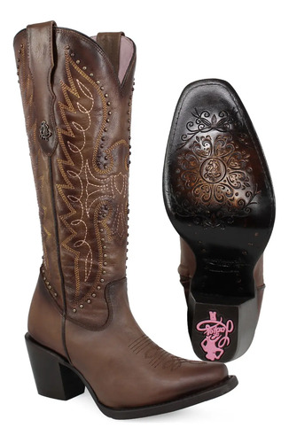 Ladies Malcreado Bota Vaquera Alta Para Mujer - Liberty All | Meses sin interés