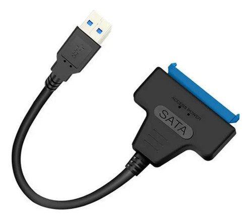 Adaptador Disco Duro Externo Sata A Conector Cable Usb Dinax Color Negro