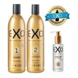 Exo Hair Alisamento Exoplastia Capilar 2x500ml + Leave On