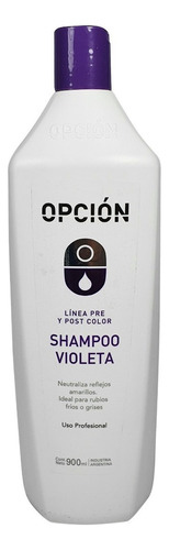 Shampoo Matizador Violeta Cabello Rubio Opción X900ml