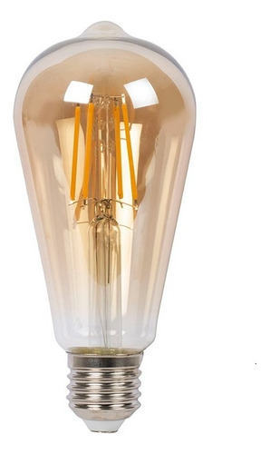 Lampara Led Filamento Tubular Vintage 6w Luz Cálida 6807 