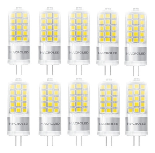 Pack X10 Leds Bi Pin Luz Fría G4 4w 12v Macroled G4-4cw