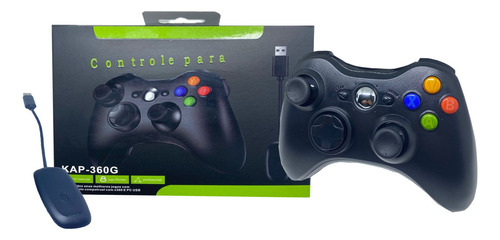 Controle Xbox 360/pc/ps3 Sem Fio Cor Preto