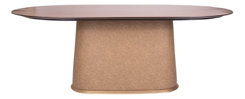 Mesa Para Sala De Jantar Ornatto Nogueira/ Pu Fendi Cc