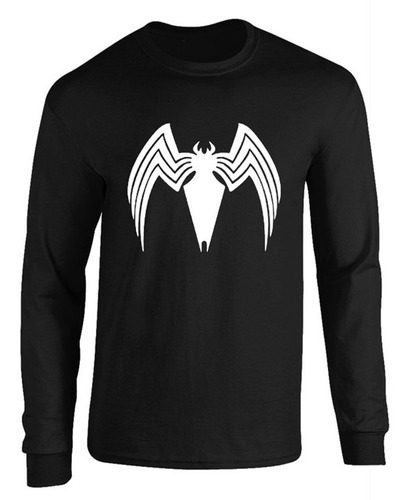 Camibuso Negro Camiseta Manga Larga Venom - Spiderman 