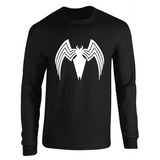 Camibuso Negro Camiseta Manga Larga Venom - Spiderman 