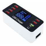 Carregador Mesa Turbo 8 Portas Usb + Type-c + Qc3.0+ Display