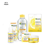 Kit Skin Active Aclarador Express Garnier 4 Piezas.