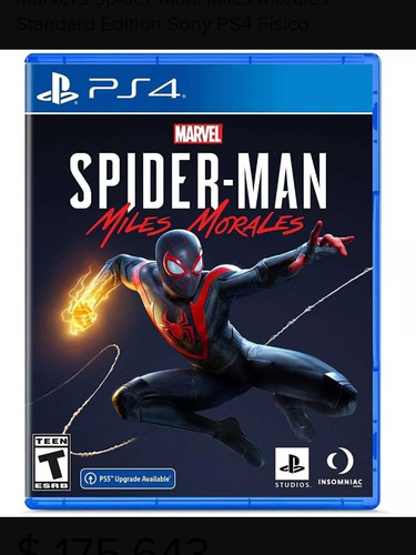 Spiderman Miles Morales Ps4, Ps5 Fisico