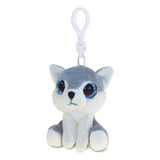 Dollibu Lobo Felpa Ojos Grandes Llavero Animal De Peluche -