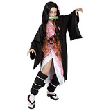 Mujeres S Nezuko Kamado Cosplay Costume Kimono Accesori...