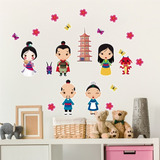 Stickers Decorativos Mulan Princesas Baby Funko Adheribles Color Multicolor