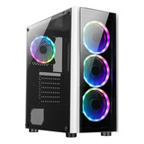 Gabinete Xzeal Xz110-1 Mid Tower Atx Rgb Cristal Templado Wh