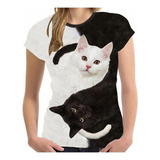 Camiseta Informal Con Estampado De Gato 3d A La Moda For