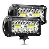 Par Faros Auxiliares 120w C/estrobo 6000k Auto Moto