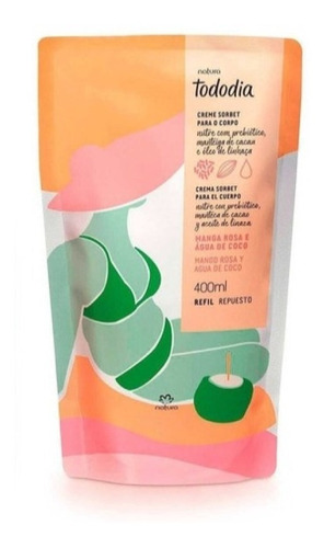 Repuesto Crema Corporal Mango Y Coco Tododia Natura 400ml