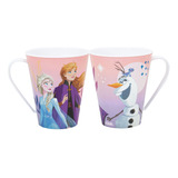 Caneca Infantil 360ml De Plástico Personagens Plasútil Personagem Frozen