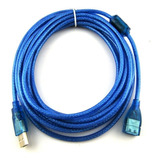 Cable Alargue Usb 2.0 Mallado 3 Metros Macho-hembra C/filtro