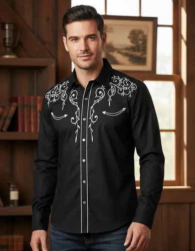 Camisas Hombre Casual Rojo, Blanco, Negro Camisas Formales