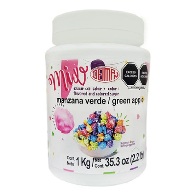 Azúcar Con Sabor Y Color Deiman Mix Manzana Verde 1k | MercadoLibre