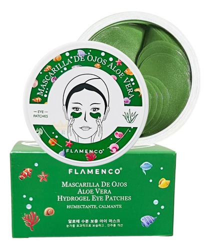 60 Mascarillas Para Ojeras Parches Hidratantes Aloe Vera