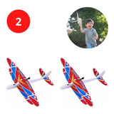 2un Brinquedo Avião Elétrico Planador Criança Infantil Feliz
