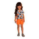 Conjunto Kyly Infantil Feminino Short Blusa Curt Verão 4 6 8