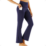 Pantalones De Yoga Casuales Con Corte De Bota Para Mujer