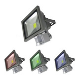 Foco Proyector De Area Led Rgb Color 20w Sensor Movimiento