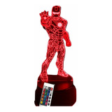 Lampara Led 3d Tipo Holograma Marvel Iron Man Lucha 7 Colore