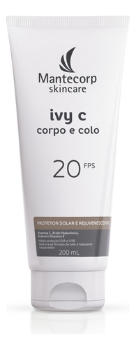 Rejuvenescedor Corporal Ivy C Corpo 200ml Skincare Mantecorp Fragrância Neutro Tipo De Embalagem Pote