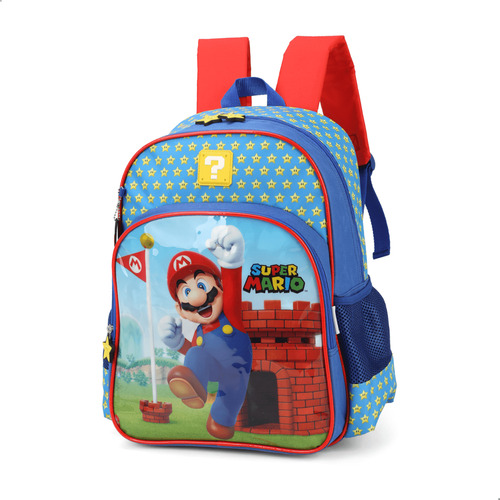 Mochila Escolar Juvenil Super Mario Resistente Luxo