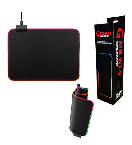 Alfombrilla Pad Mouse Gamer Gms  Rgb Wt-5 35x26cm