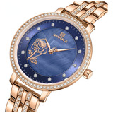 Reloj De Cuarzo Para Mujer Elegante De Acero Inoxidable Navi