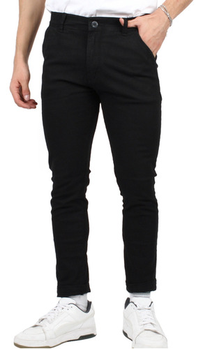 Pantalon De Gabardina Casual Strech Hombre Skinny 